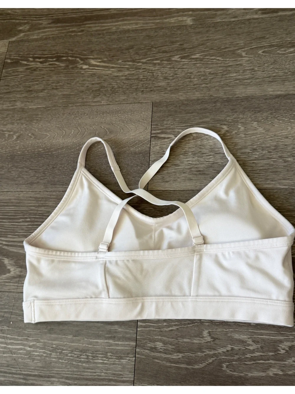 Gymshark White Ruched Front Sports Bra